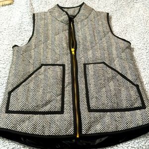 Quilted herringbone vest